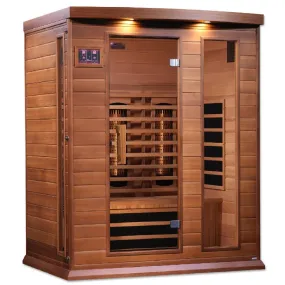 Maxxus Deluxe 3-Person Full Spectrum Infrared Sauna - Premium Canadian Red Cedar Construction