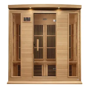 Maxxus 4-Person Low EMF FAR Infrared Sauna - Canadian Hemlock