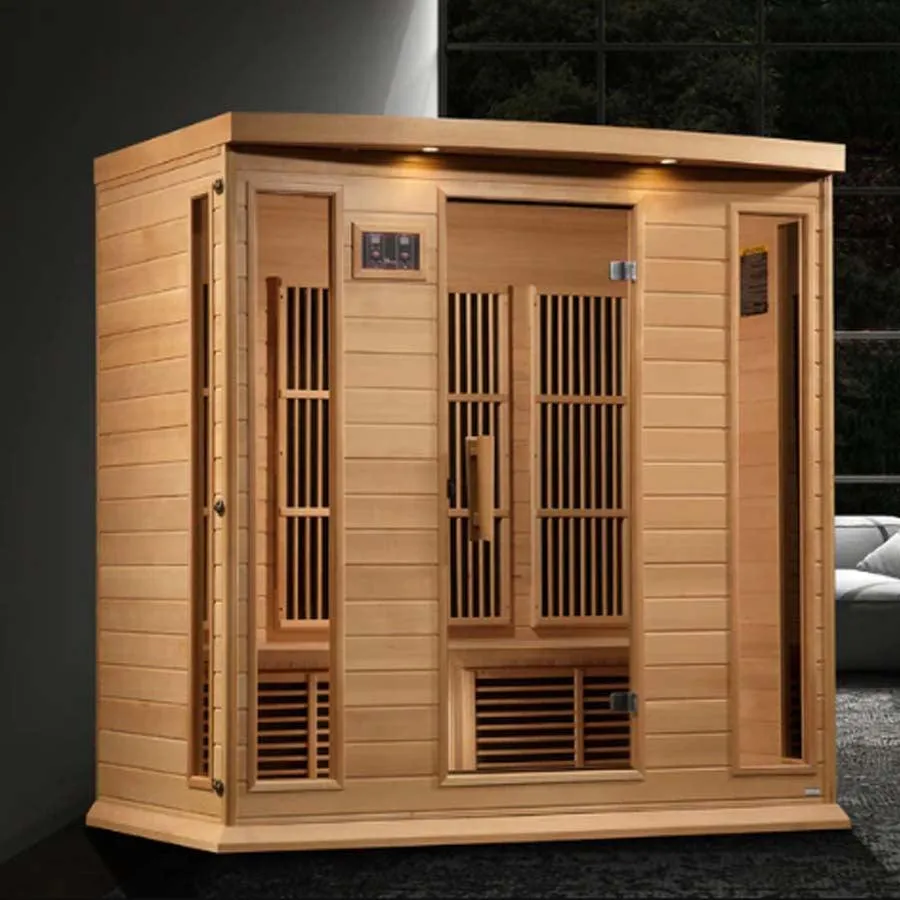 Maxxus 4-Person Low EMF FAR Infrared Sauna - Canadian Hemlock