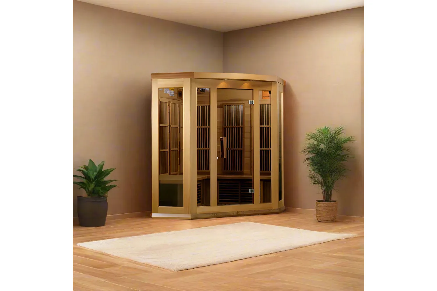 Maxxus "Avignon Edition" 3-Person Corner Near Zero EMF FAR Infrared Sauna