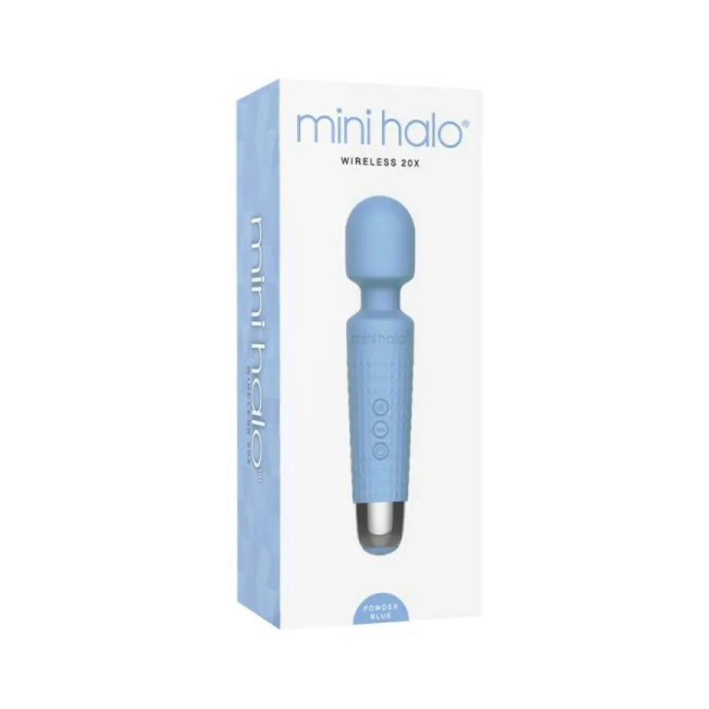 Mini Halo Wireless Wand 20x Silicone Powder Blue