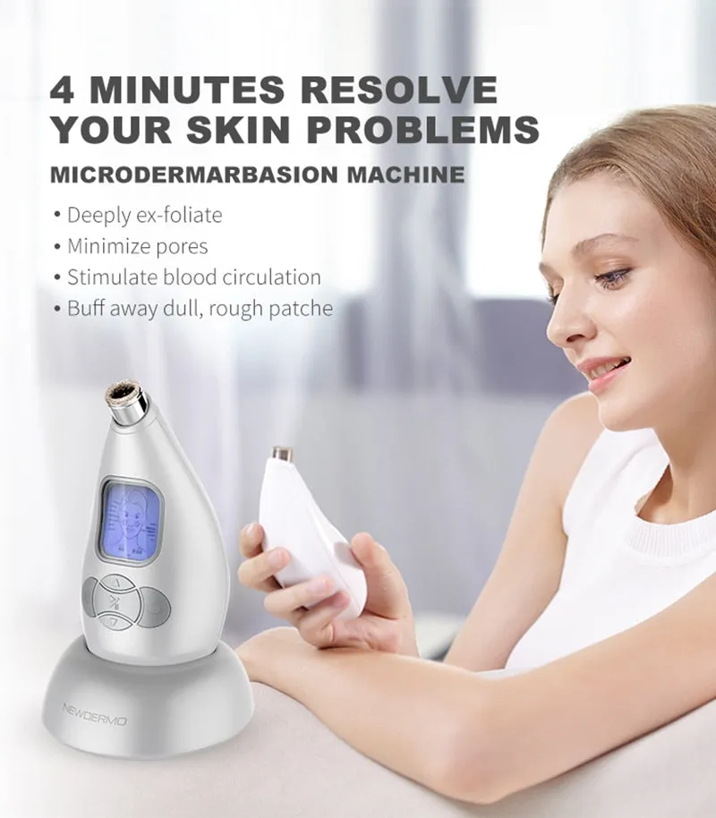 NEWDERMO Diamond Microdermabrasion Peel Machine Vacuum Suction Spa Tool Bright & Clear Skin Care Beauty Tool