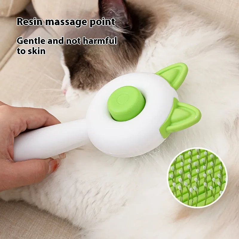 Pets Dematting Comb Dog Brush Cat Comb Self Cleaning Hair Remover Tool