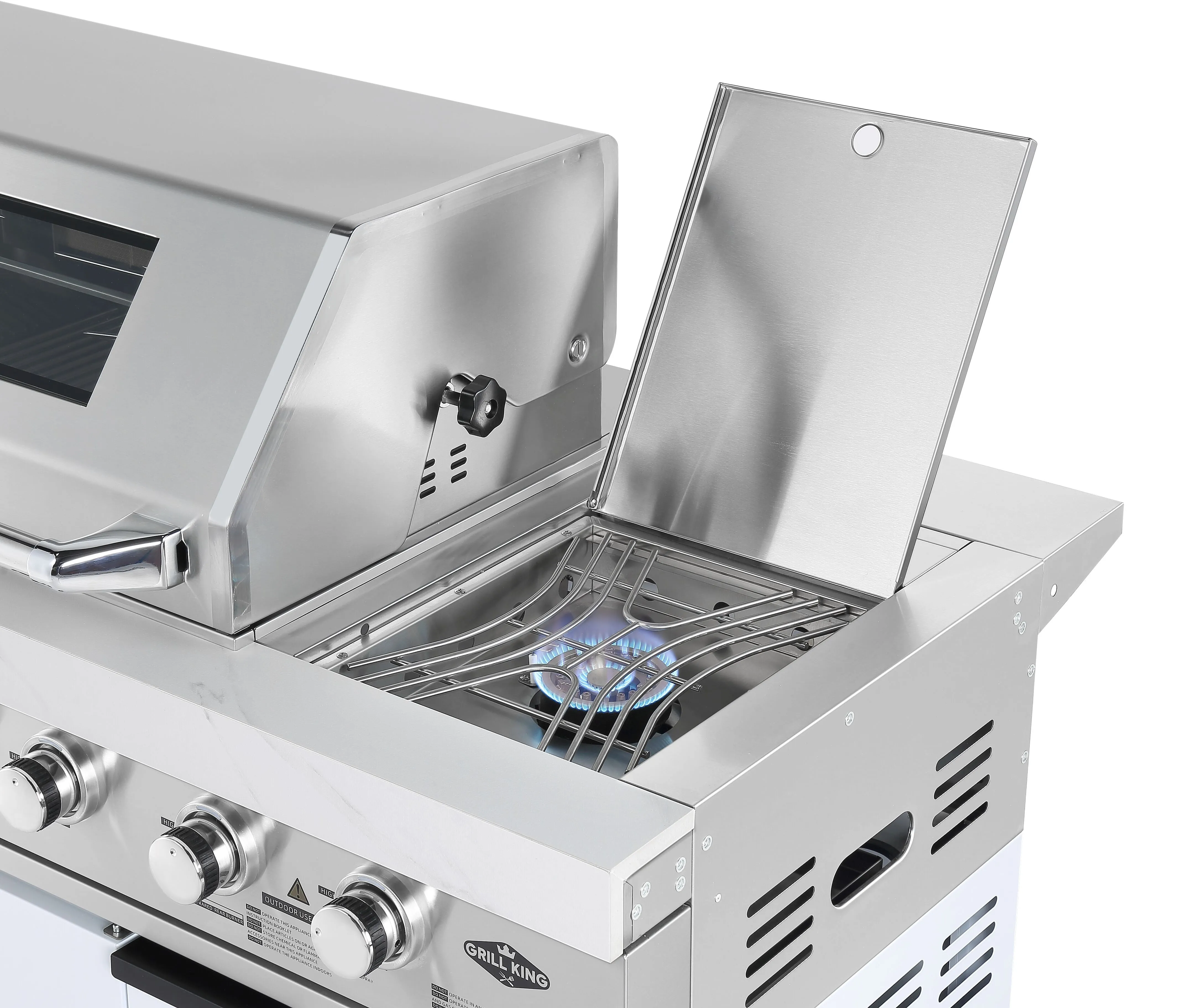 Rockpool White 6B   188L Kegerator : Designer Outdoor Kitchen BBQ Package Inc Wok Burner, Fridge, Sink, Rotisserie & BBQ Covers.