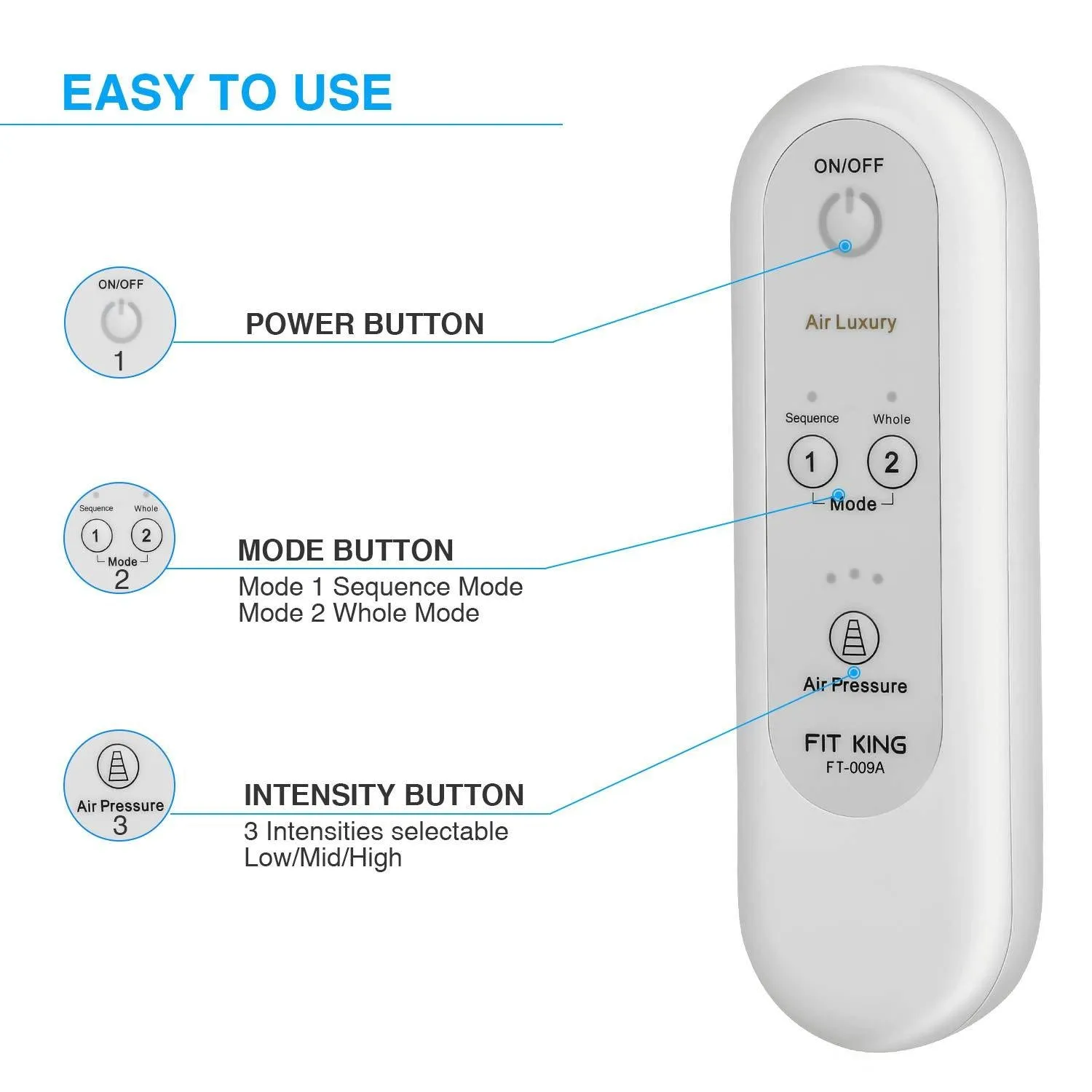 Shiatsu Calf Foot and Leg Massager Wrap Machine with Remote