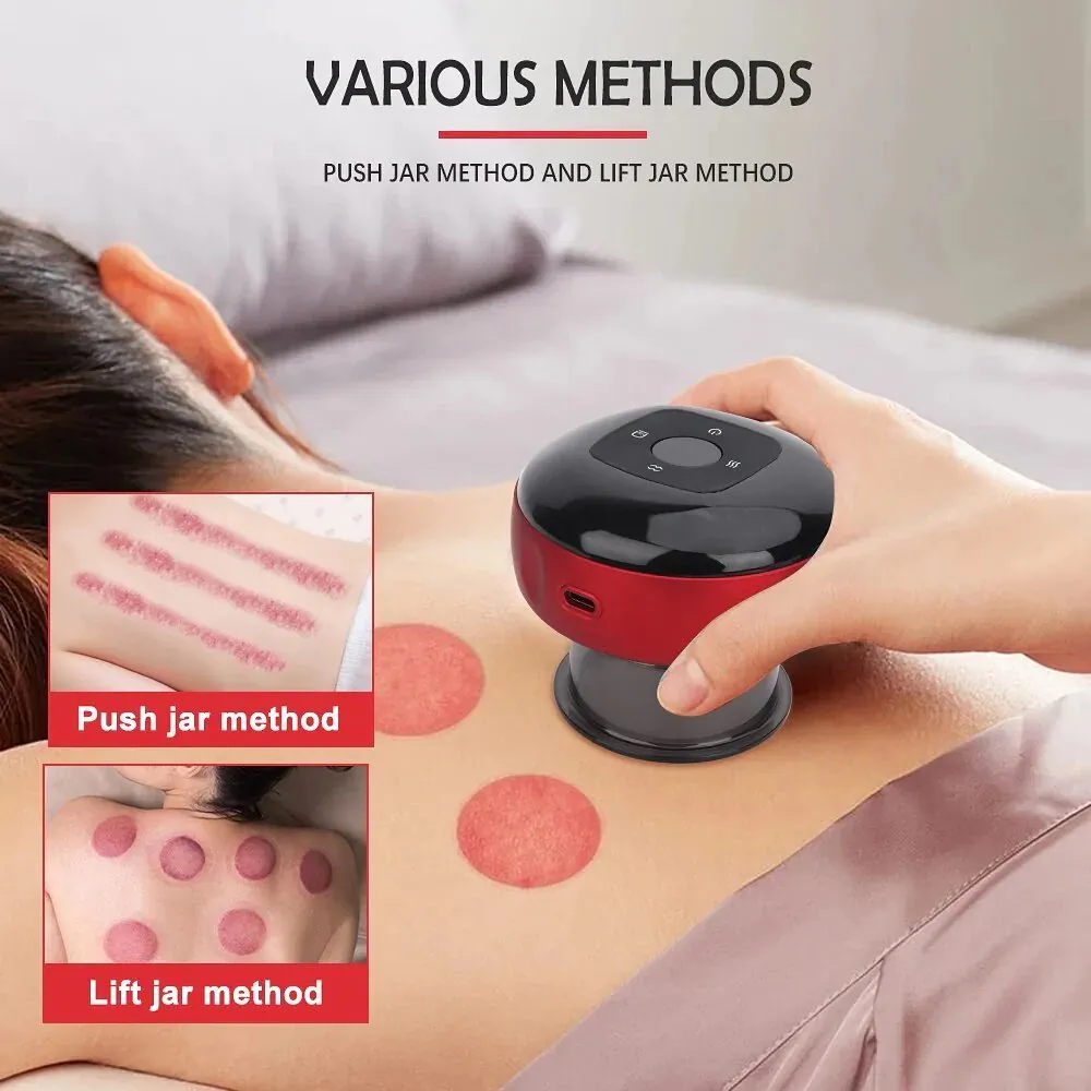 Smart Cupping Therapy Set 4-in-1 Rechargeable Electric Massager | Cellulite Remover, Gua Sha, Heating & Pain Relief