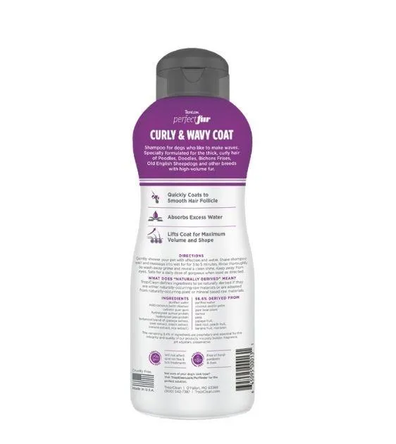 TropiClean PerfectFur Curly & Wavy Coat Shampoo For Dogs