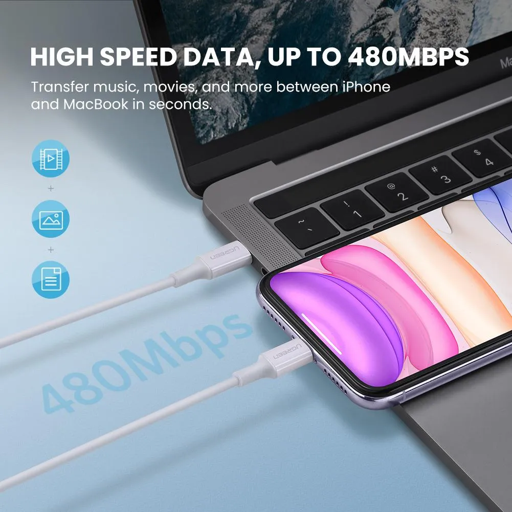 UGREEN MFi USB-C to Lightning Charging Cable