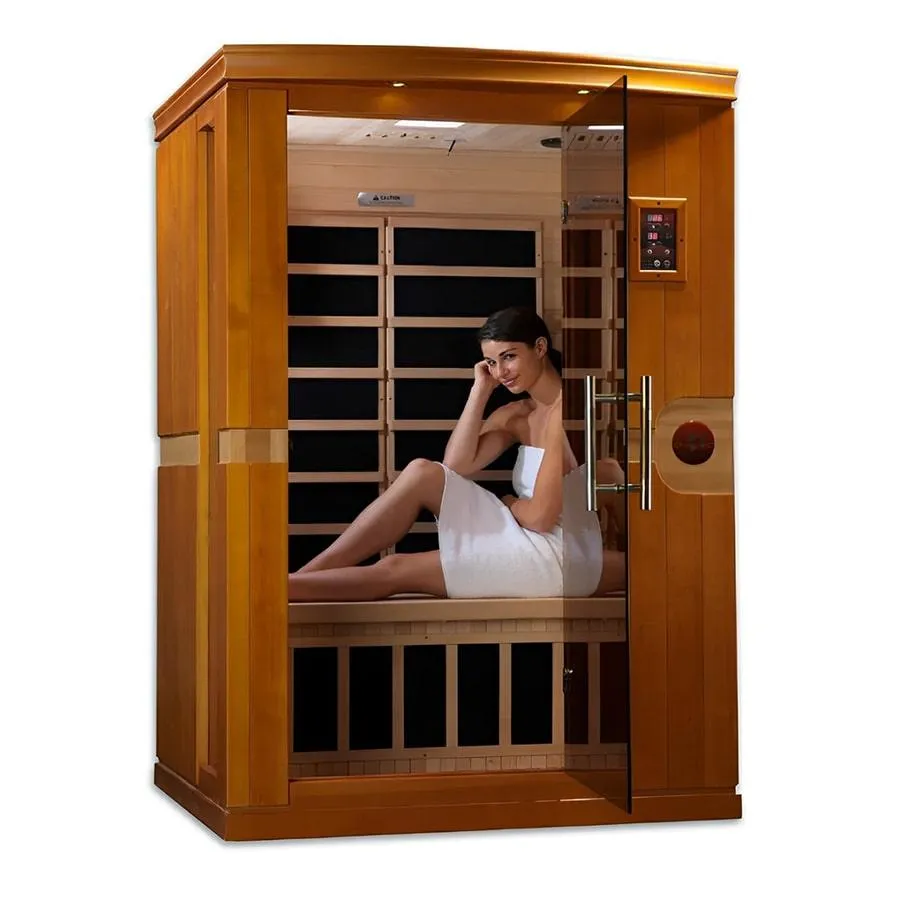 Venice 2 Person Low EMF FAR Infrared Sauna - Canadian Hemlock