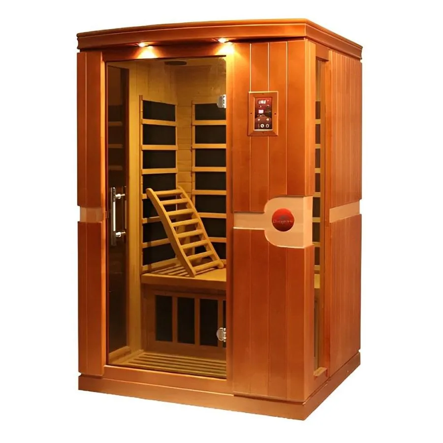 Venice 2 Person Low EMF FAR Infrared Sauna - Canadian Hemlock