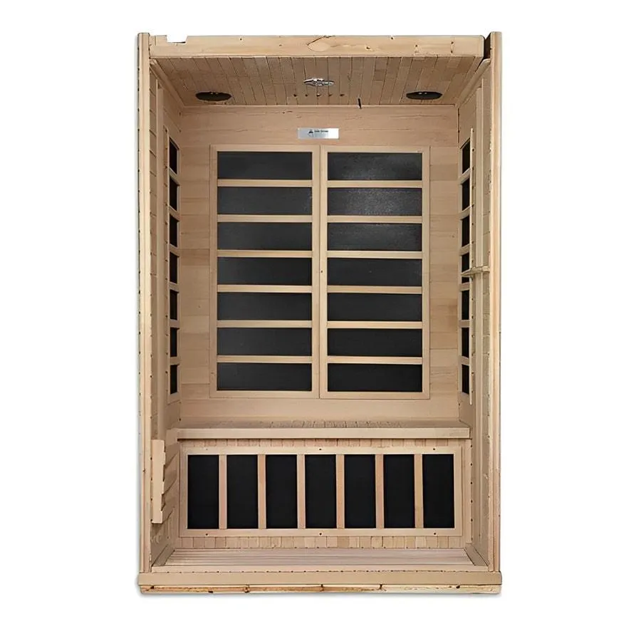 Venice 2 Person Low EMF FAR Infrared Sauna - Canadian Hemlock