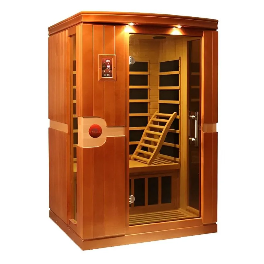 Venice 2 Person Low EMF FAR Infrared Sauna - Canadian Hemlock