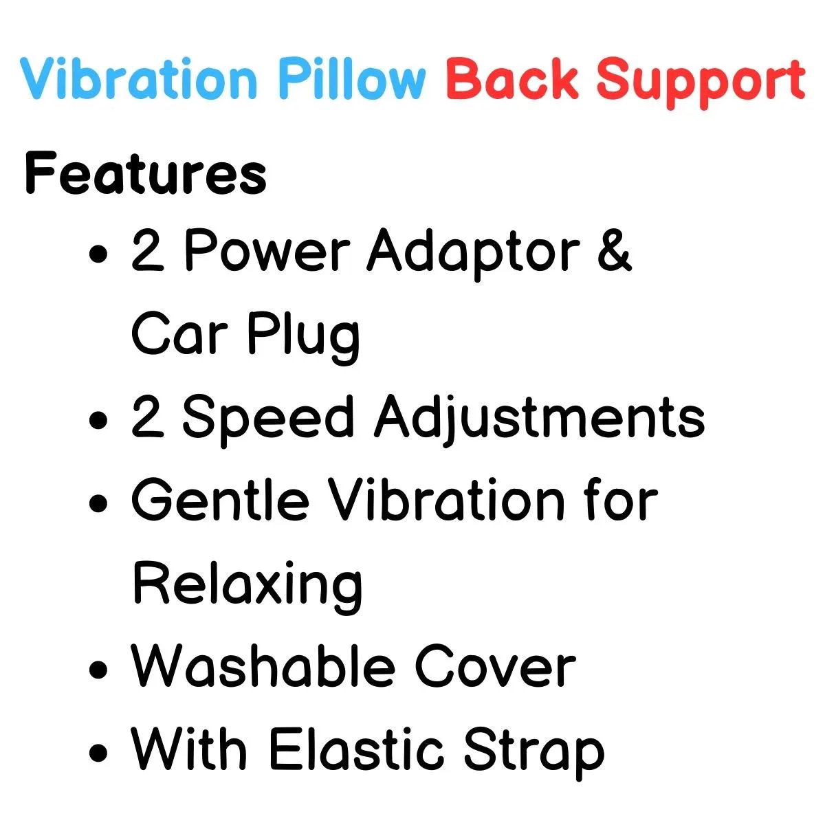 Vibration Pillow Back Support