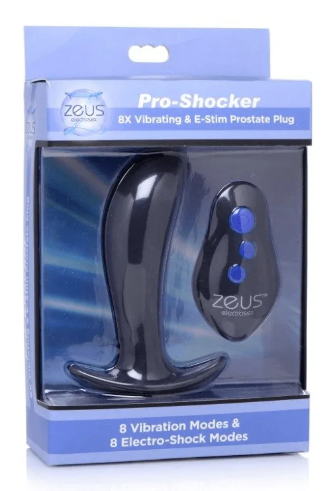 Ultimate Zeus Electrosex 64X Pro-Shocker Vibrating & E-Stim Prostate Massager Plug